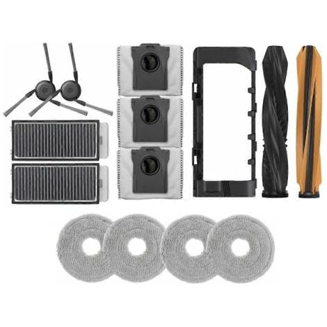 Accessoires Pour Aspirateur Dreame L40s Ultra : Brosse Latérale Double Rouleau, Filtre, Chiffon De Nettoyage, Sac À Poussière (pièces Détachées Pour Aspirateur L50 Ultra).