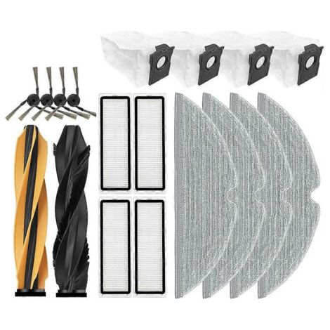Compatible Avec Les Balais À Franges Dreame D20 Pro / D20 Plus / D20 Pro Plus / Mova Z60 Ultra Roller : Brosse Complète, Filtre Et Sac À Poussière.