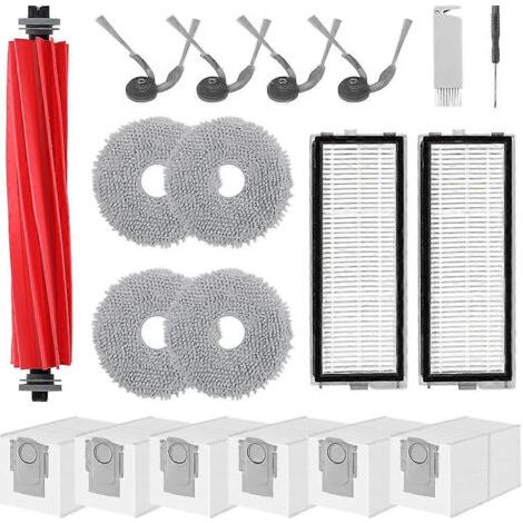 Pièces De Rechange Pour Aspirateur Roborock Qv 35a / Qv 35s / Qr 798 / Qr 598 : Brosse, Filtre Hepa, Chiffon De Nettoyage Et Sac À Poussière.