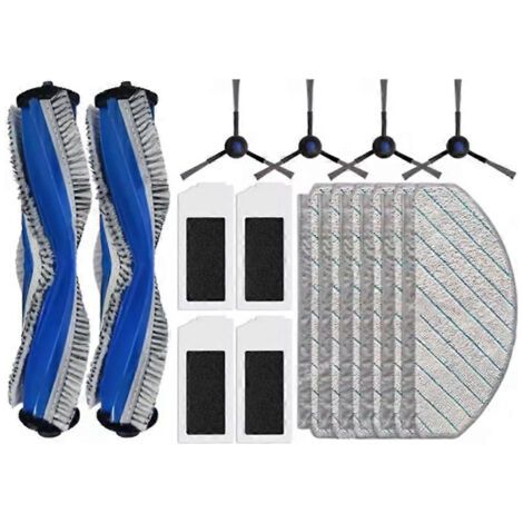 Lot De 16 Pièces De Rechange Pour Aspirateur Ecovacs Debot N20 / N20 Plus / N20 Pro Plus : Brosse, Filtre Et Chiffon De Nettoyage.