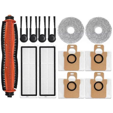 Lot De 13 Pièces De Rechange Pour Aspirateur Xiaomi Mijia M40s / Ov31cn : Rouleau Principal, Brosse Latérale, Filtre Hepa Et Sacs À Poussière.