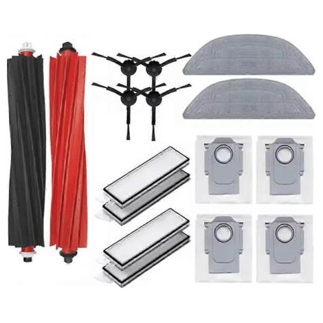 Ensemble De 16 Pièces (brosse, Filtre, Sac À Poussière Et Chiffon De Nettoyage) Pour Aspirateur Roborock S8 Maxv Ultra - Pièces De Rechange