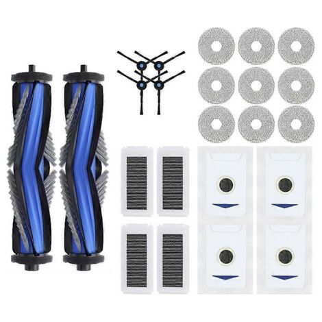Accessoires Pour Aspirateur Robot Ecovacs Debot N30 Omni / N30 Pro Omni : Brosse Principale, Filtre Hepa, Chiffon, Sac À Poussière (kit De Pièces Détachées).