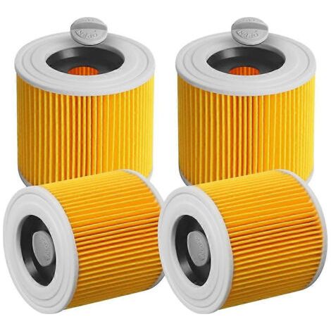 Lot De 4 Filtres De Rechange Pour Aspirateurs Karcher Wd3, Wd2, Wd1, Mv3, Mv2, Ak, Knt, Nt, Se Et Vc (référence : 6.414-552.0).