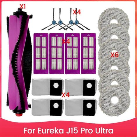 Kit De 19 Pièces Comprenant Brosse, Filtre, Sac À Poussière Et Chiffon De Nettoyage Pour Aspirateur Eureka J15 Pro Ultra. Accessoires Inclus.