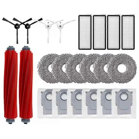 Lot De 22 Pièces Pour Roborock Q Revo Maxv/q Revo S/q Revo Pro - Pièces De Rechange : Brosse Principale, Sac À Poussière, Filtre Hepa Et Chiffons De Nettoyage