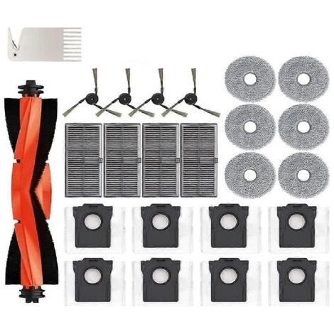 Accessoires Compatibles Avec Les Aspirateurs Dreame X40 Ultra/l40 Ultra/p10 Pro Ultra : Brosse Principale, Filtre, Lingette De Nettoyage Et Sac À Poussière.