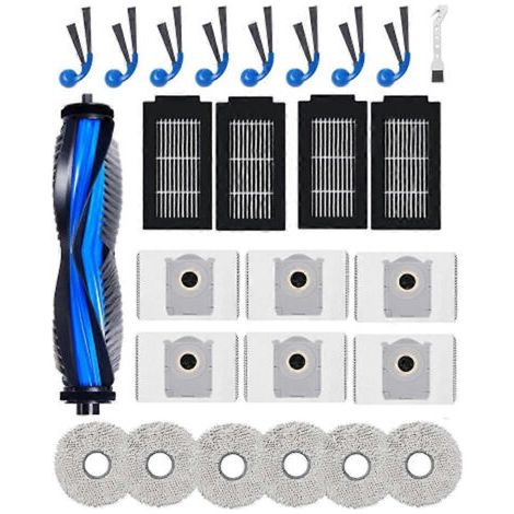 Lot De 26 Pièces Pour Aspirateur Ecovacs Deebot T30c Omni / T30c Pro Omni : Brosse, Filtre, Sac À Poussière Et Chiffon De Nettoyage.