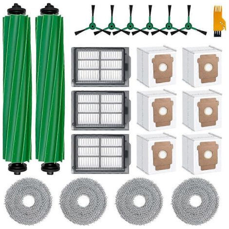 Lot De 22 Accessoires Pour Aspirateur Robot Irobot Roomba Plus 505/405 : Brosse Principale, Filtre Et Sacs À Poussière.