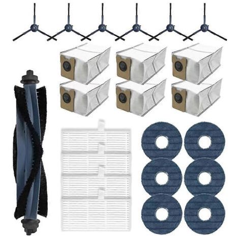 Accessoires De Rechange Pour Aspirateur Robot Eufy Omni C20 : Brosse Principale, Filtre, Lingette, Sac À Poussière.