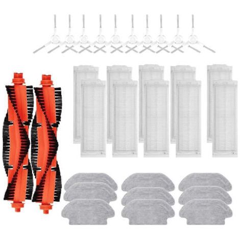 Pièces Détachées Pour Aspirateur Robot Xiaomi T12 / S10 / S10 Eu / S12 B106gl, Balai Serpillère 2s Xmstjqr2s / 3c B106cn : Brosse Rotative, Filtre Et Chiffon De Nettoyage.