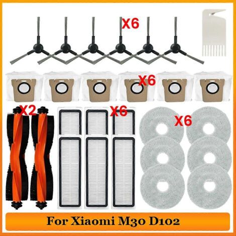 Pièces Détachées Pour Aspirateur Xiaomi M30 D102 : Brosse Principale, Lingette De Nettoyage, Sac À Poussière, Filtre Hepa