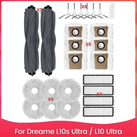 Pièces De Rechange Pour Aspirateur Dreame L10s Ultra / L10 Ultra : Brosse Principale, Filtre Hepa, Sac À Poussière Et Accessoires