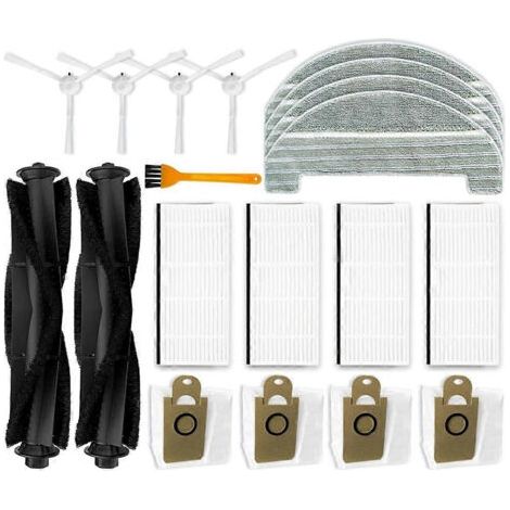 Pièces De Rechange Pour Aspirateur Robot Ultenic T10 : Brosse Principale, Filtre Hepa, Lingette De Nettoyage Et Sacs À Poussière