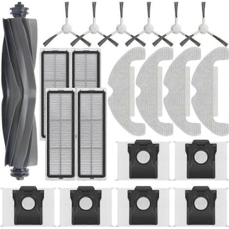 Accessoires Pour Aspirateur Robot Dreame D10 Plus Gen 2 : Brosse Latérale Principale, Filtres Hepa, Lingette De Nettoyage Et Sacs À Poussière.