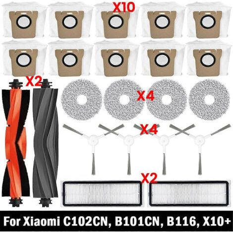 Accessoires Et Pièces Détachées Pour Xiaomi Mijia Omni 2 C102cn, B101cn, B116cn, X10+ : Brosse Latérale Principale, Filtre Hepa.