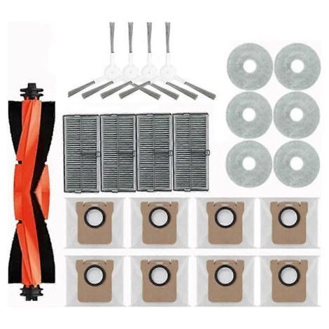 Pièces Détachées Pour Aspirateur Robot Xiaomi Mijia M30s D103cn : Brosse Principale, Filtres Hepa, Lingette De Nettoyage, Sacs À Poussière Et Accessoires.