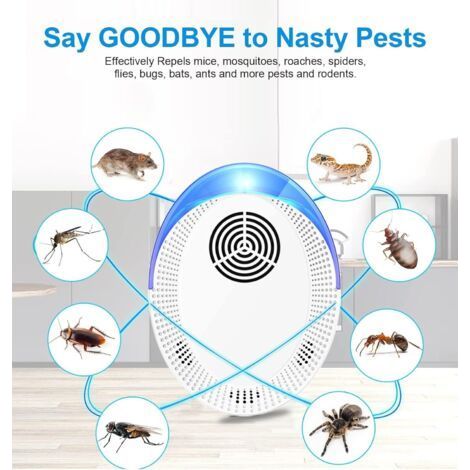 Bunthaus Ultrasonic Pest Repeller, Electronic Mouse Repellent, Indoor Silent Rat Deterrent Plug In, Pest Control For Mice, Ants, Spider, Rodent, Fly, Mosquitoes, Harmless To Humans & Pets