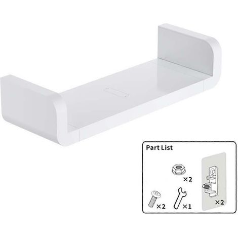 U Shaped Plastic Wall Mounted Bathroom Wall Shelf Suction Floating Rack Shower