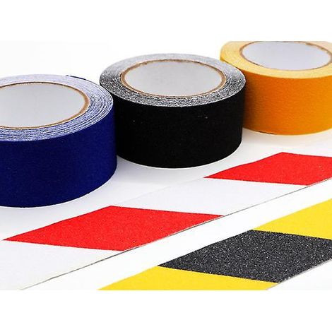5m X 5cm Black And Yellow Pvc Non-slip Tape For Stairs, Steps, Floors, Safety Decoration
