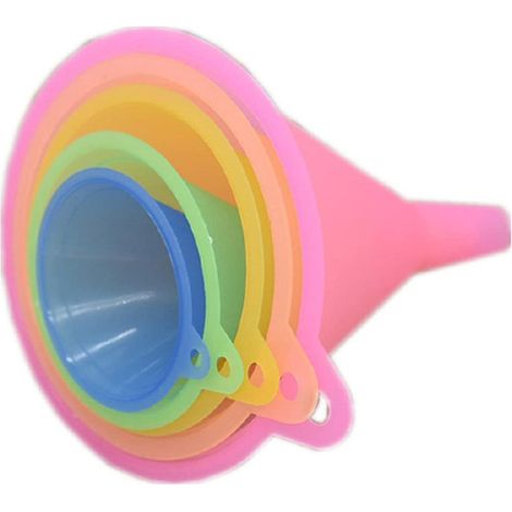 Rainbow Color Kitchen Funnel Set - 5 Kitchen Funnels (67, 83, 98,110 And 125mm) Kitchen Funnels(a)