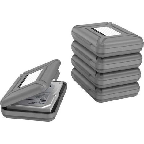 Étui Pour Disque Dur Hdd/ssd De 3,5 Pouces, 5 Paquets, Boîte De Rangement De Protection Pour Disque Dur Portable, Protection