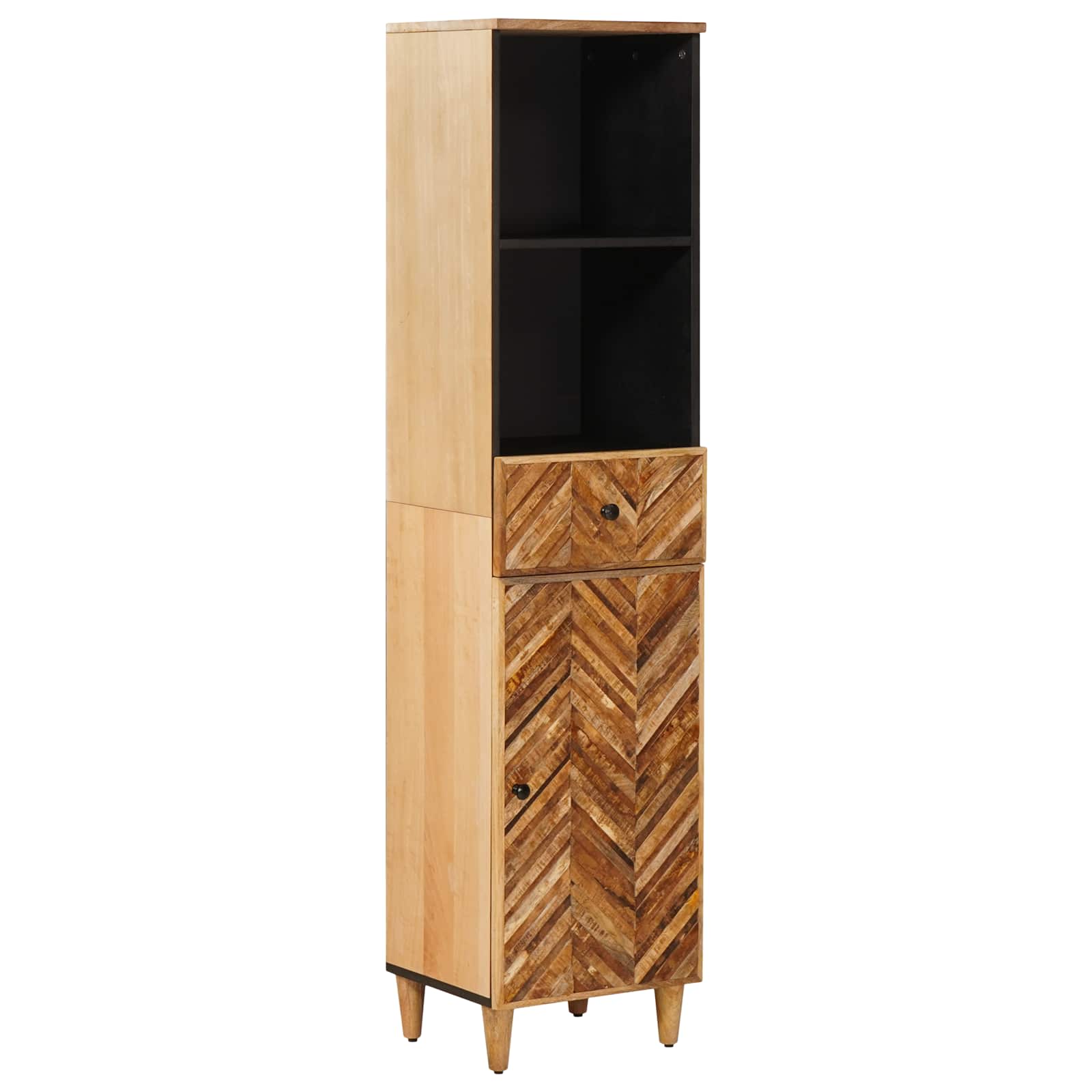Vidaxl Bathroom Cabinet Brown 38 X 33 X 160 Cm Solid Mango Wood