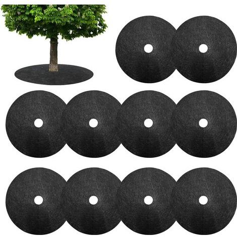 20 X 25 Cm Weed Control Mat, Weed Control Mat, Weed Control Mat, Round Mulch Ring, Plant Protection Mat, Non-woven Fabric, For Trees, Flowers, Landscaping