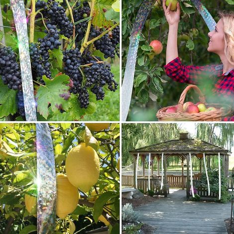 110m4.8cm Bird Repellent Tape Bird Repellent Tape Bird Repellent Tape Scarecrow Garden Reflective Birds Trap Repelling Birds Scarer