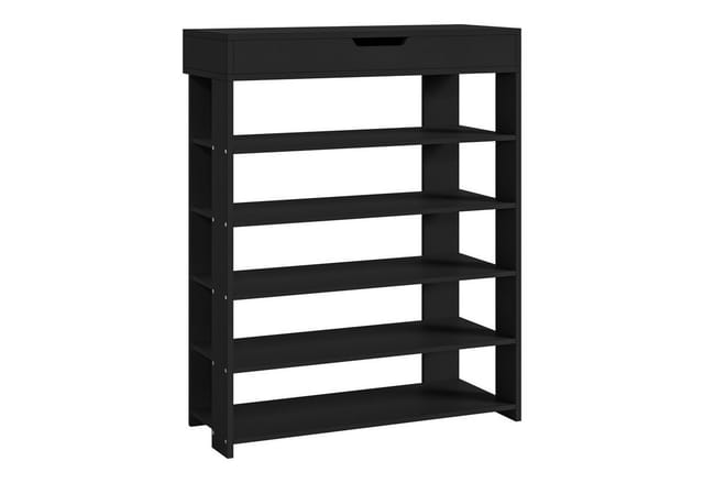 Standregal Boppeelo 94x75x30 Cm Schwarz [en.casa]