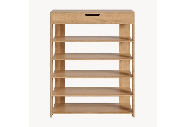 Standregal Boppeelo 94x75x30 Cm Sonoma-eicheoptik [en.casa]