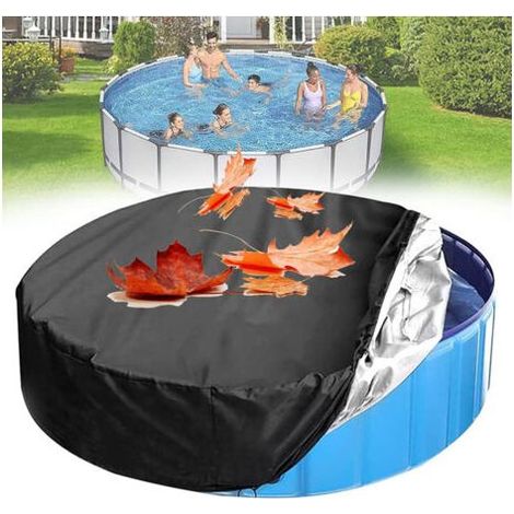 Bâche De Piscine Ronde 210 Cm X 30 Cm – Résistante Aux Uv – Protection Contre L'Évaporation Jusqu'à 90 % – Cordon De Serrage Inclus