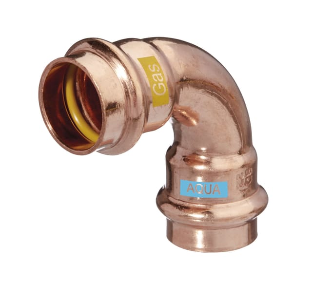 Hs Aquagas V Bogen 42 X 42 Mm 452004242 Kupfer, 90grad, I/i, Press Copper, Fitting Für Gas Und Wasser