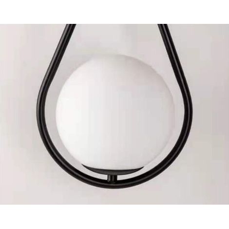 Indoor Wall Lamp Round Industrial Retro Adjustable Spherical Glass Metal Wall Light E27 For Children's Bedroom Living Room Stairs(black) Ojzbw9nk37f