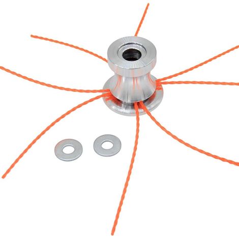 Tete Coupe-bordure - Tete Double Fil Nylon - Compatible Debroussailleuse Essence Et Tondeuse A Gazon - Filet Rechargeable 2 0 Mm A 3 5 Mm - Fixation M8 M10 M12 - 1 Unite