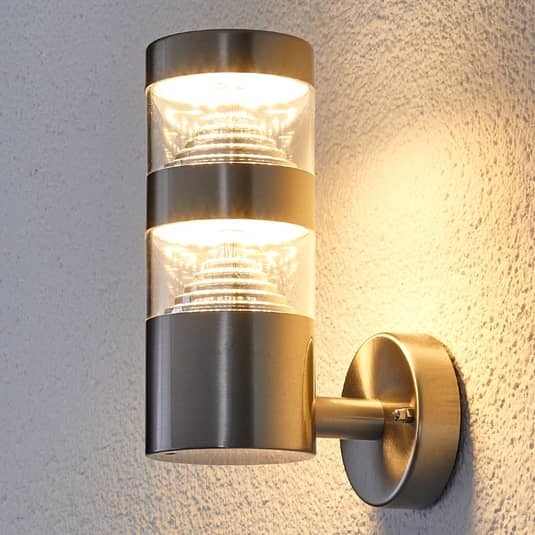 [neuwertig] B-ware Lindby Led-edelstahl-außenwandleuchte Lanea Wandleuchte Lampe Leuchte Gerade 8w