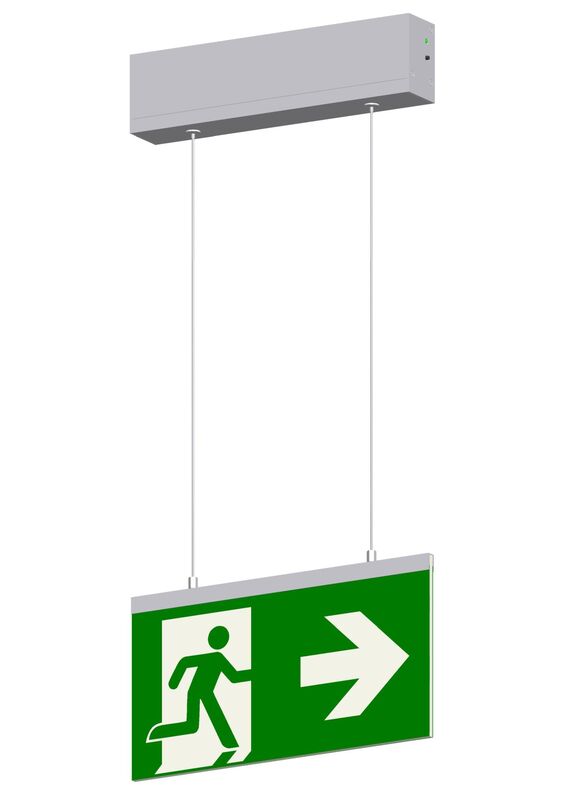 [neuwertig] B-ware Mexcel Fluchtweg Notbeleuchtung Mexm1930zb Warnschild Led Aluminium Sicherheit