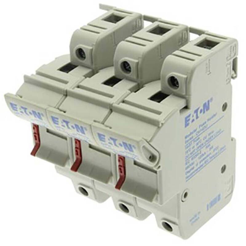 [neuwertig] B-ware Eaton Sicherungshalter Fassung 3phasig Din Schiene 50a Ersatz Ch143b 2 Stück