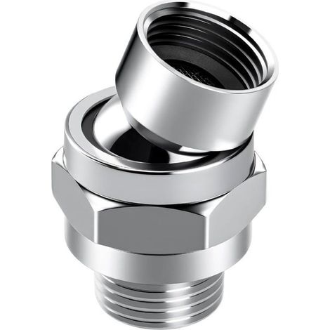 Shower Connector Ball Joint Shower Head Swivel Ball Adapter Brass Adjustable Arm Extension Universal Component Polish Chromepsb101-ch-dou