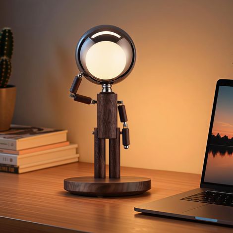 Lampe De Table Sans Fil, Lampe De Table En Bois Rechargeable Avec Contrôle Tactile Et Luminosité Réglable, Lampe De Bord De Lit Décorative Sans Fil Pour Chambre À Coucher, Décor À La Maison