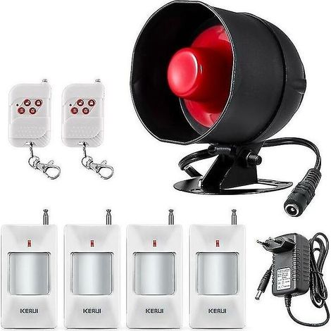 Wireless Siren Horn With Motion Detector, Burglar Alarm System