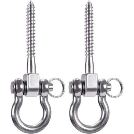 Alliandis2 Pieces Of 304 Stainless Steel Hooks, Suspension Trainer Suspension Kit, Used For Hanging Chairs, Suspension Lights, Hammocks, Boxing Bags, And Sling Trainers