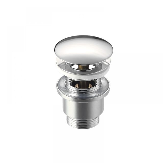 Ablaufgarnitur Für Waschbecken Und Bidet Mit Überlauf, Verchromtes Messing, Maße G1 1/4", Universeller Ablaufstopfen Für Waschbecken