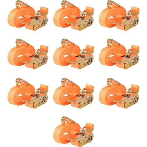 Sangle D’arrimage 10 Pcs 0,4 Tonne 6 M X 25 Mm Orange