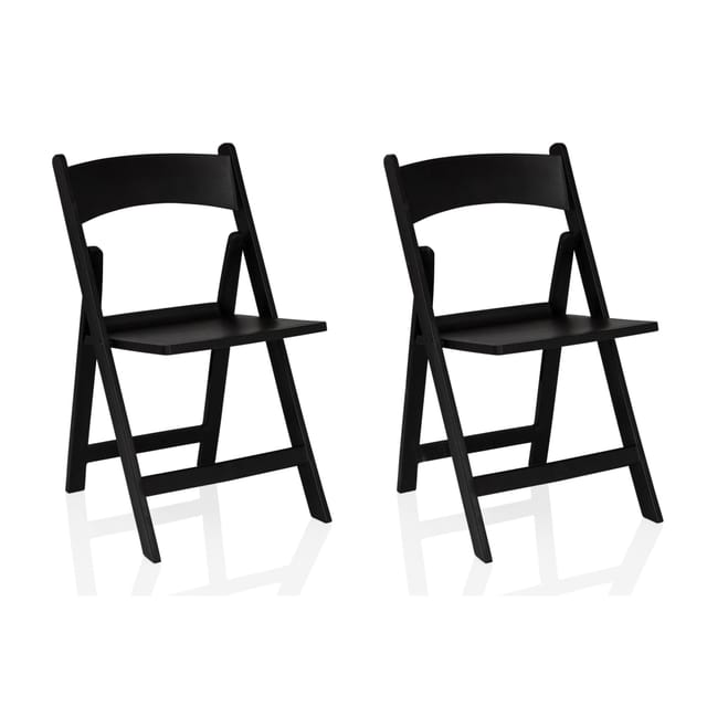 Gartenstuhl / Klappstuhl Travano 1 (2er Pack / 2 Stühle) Kunststoff Schwarz Hjh Living
