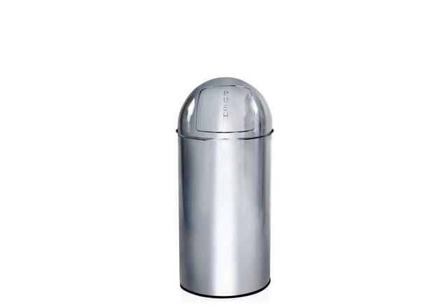 Abfallsammler / Mülleimer Push 35l Chrom Hjh Office