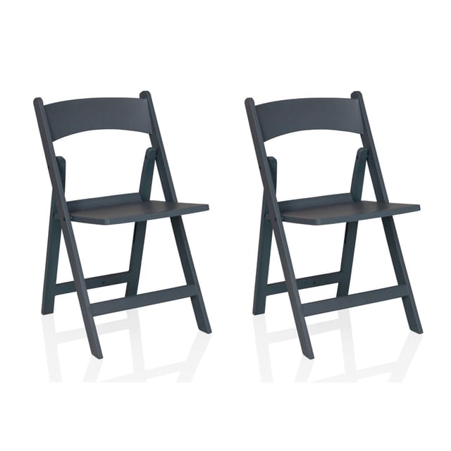 Gartenstuhl / Klappstuhl Travano 1 (2er Pack / 2 Stühle) Kunststoff Grau Hjh Living