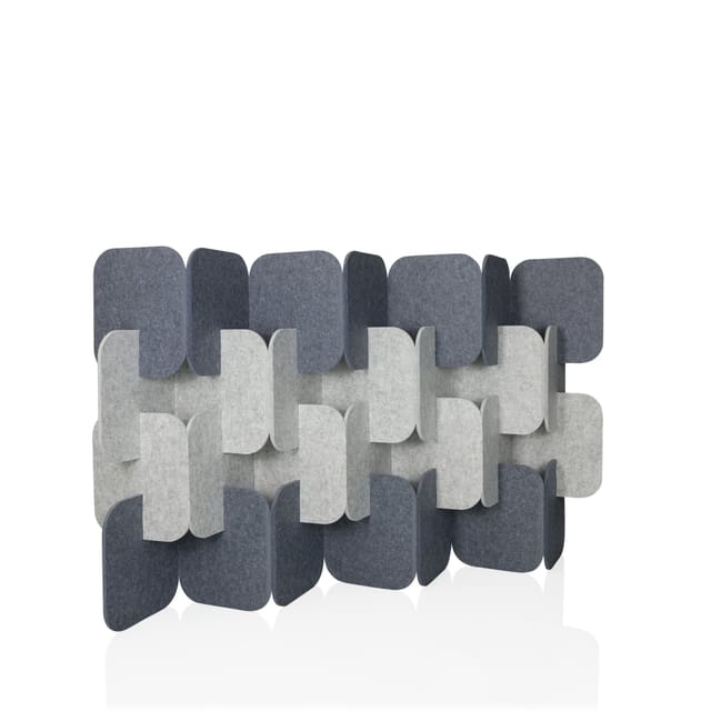 Akustik Stellwand Flexmiut Plug Pet 4er Set 109x170x25cm Grau/hellgrau Hjh Office