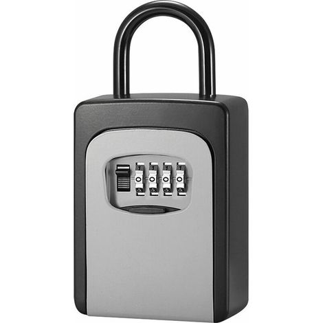 Key Safe Box Avec Dust Cover Pas Besoin D'Installer 4 Chiffres Combinaison Mot De Passe Cle De Stockage Boite Cle Padlock Case Code Reprogrammable Exterieur Portecles