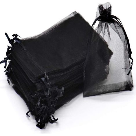 Noir Émeraude Sac De Protection De Raisins, 100pcs Sac De Protection De Grappes, 20 X 30 Cm , Sachets De Protection Pour Plantes, Sac En Organza Avec Cordon De Serrage Pour Fruits